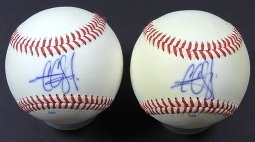 2 CC SEBASTIAN SIGNED BASEBALLS