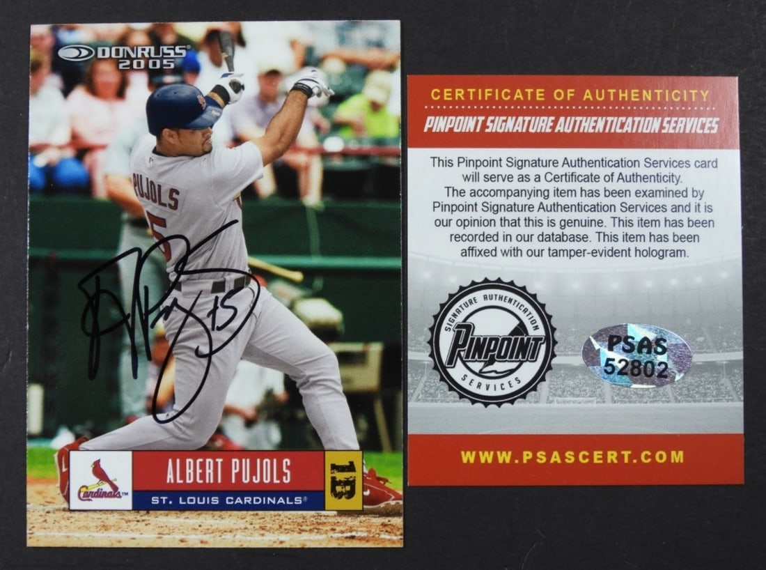 ALBERT PUJOLS AUTO 2005 DONRUSS CARD (1 of 2)
