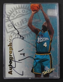 JOE DUMARS AUTO 1997 SKYBOX CARD