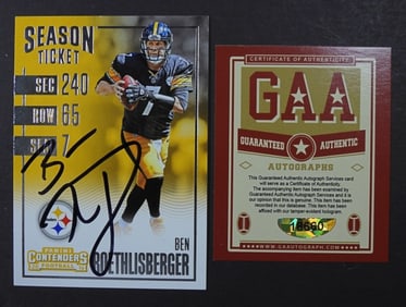 BEN ROETHLISBERGER AUTO PANINI 2016