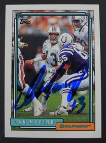 DAN MARINO AUTO 1992 TOPPS CARD