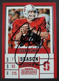 JOHN ELWAY AUTO 2017 PANINI CARD