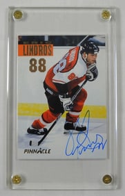 ERIC LINDROS AUTO 1994 PINNACLE CARD