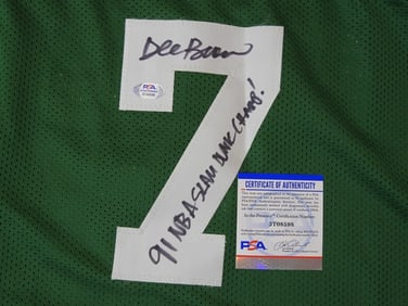 DEE BROWN AUTO CELTIC JERSEY PSA