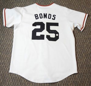 SIGNED ''BARRY BONDS" GIANTS JERSEY