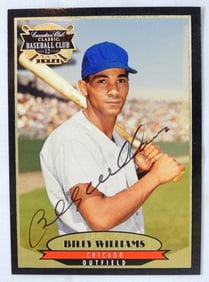 BILLY WILLIAMS SIGNED CANADIAN CLUB CARD