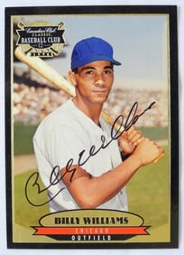 BILLY WILLIAMS SIGNED CANADIAN CLUB CARD