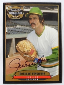 ROLLIE FINGERS SIGNED CANADIAN CLUB CARD