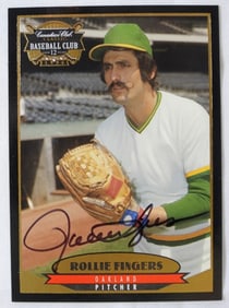 ROLLIE FINGERS SIGNED CANADIAN CLUB CARD