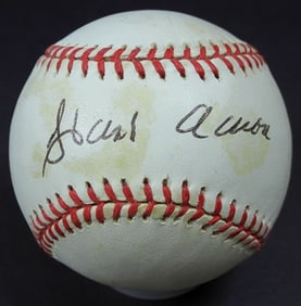 HANK AARON SIGNED BASEBALL