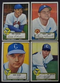 4 1952 TOPPS BASEBALL CARDS