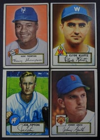 4 1952 TOPPS BASEBALL CARDS