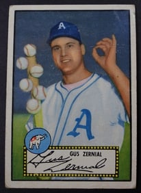 1952 GUS ZERNIAL TOPPS BASEBALL CARD
