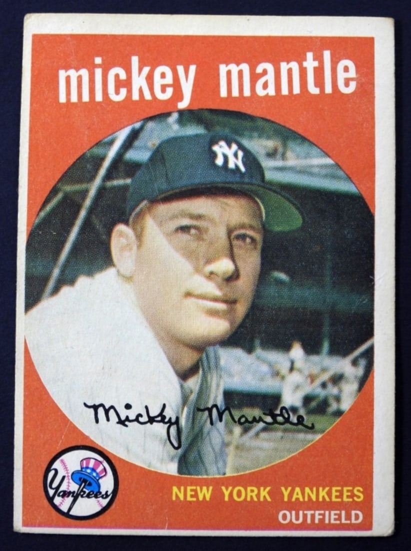 1959 TOPPS #10 MICKEY MANTLE (1 of 2)