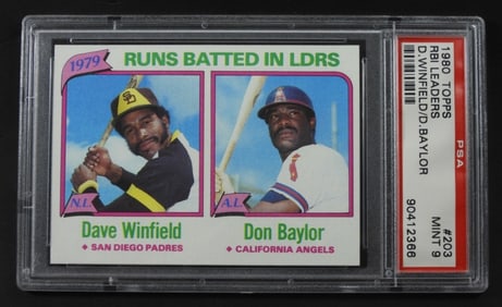 1980 TOPPS-#203 RBI LEADERS PSA 9