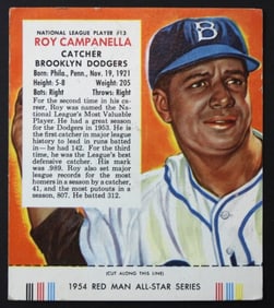 1954 RED MAN ROY CAMPANELLA #13 w/TAB