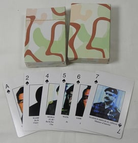(2) IRAQI MOST WANTED PLAYING CARDS