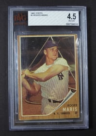 1962 TOPPS #1 ROGER MARIS BVG 4.5