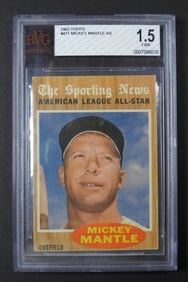 1962 TOPPS #471 MICKEY MANTLE AS BVG 1.5