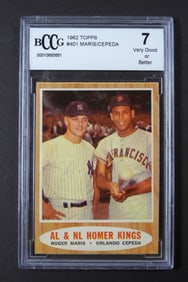 1962 TOPPS #401 MARIS / CEPEDA BCCG 7