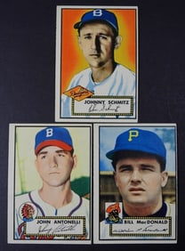3 1954 TOPPS BASEBALL CARD