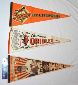 3 BALTIMORE ORIOLES PENNANTS