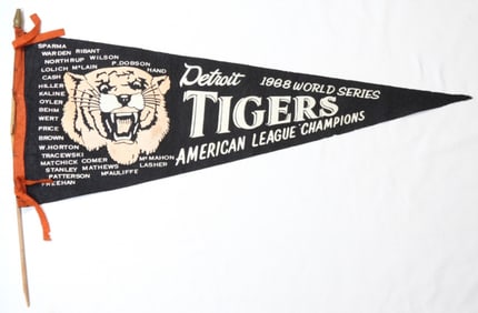 1968 DETROIT TIGERS WORL SERIES PENNANT