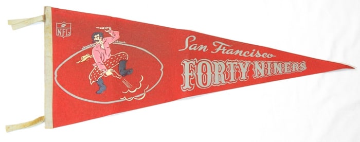 1 SAN FRANCISCO 49ERS PENNANT