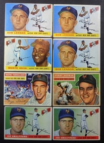 8 1955 NY GIANTS TOPPS BASEBALL CARDS