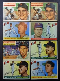 8 1955 NY GIANTS TOPPS BASEBALL CARDS