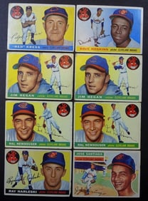 8 1955 CLEVELAND TOPPS BASEBALL CARDS