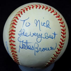 SIGNED GATES BROWN DETROIT BASEBALL