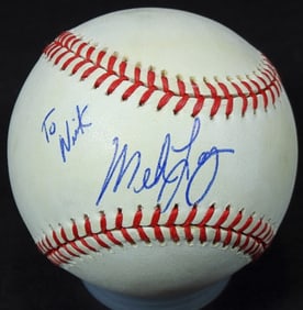 MIKE LAGA AUTOGRAPHED BASEBALL