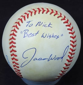 AUTOGRAPHED JASON WOOD BASEBALL