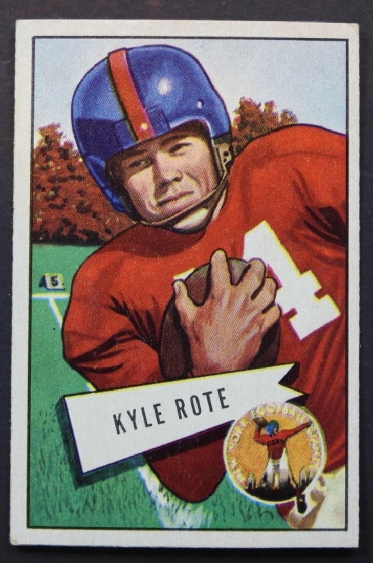 1952 BOWMAN LG #28 KYLE ROTE (RC) (SP) (1 of 2)