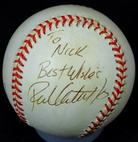 FRANK CATALANOTTO SIGNED BASEBALL