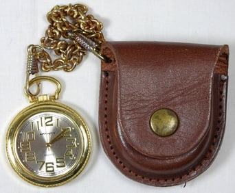 Affinity Pocket Watch With Leather Case