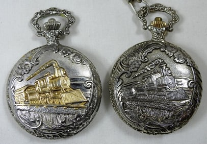 (2) Railroad Pocket Watches