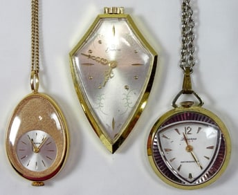 (3) PENDANT LADIES WATCHES