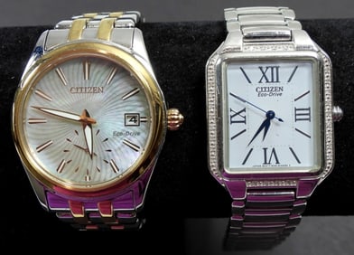 (2) NICE CITIZEN ECO-DRIVE WATCHES