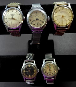 (5) VINTAGE WATCHES - INGERSOLL,