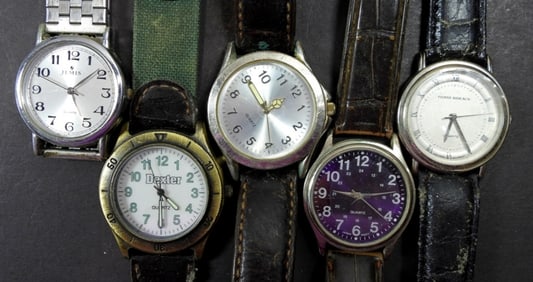 (5) MEN'S QUARTZ WRIST WATCHES