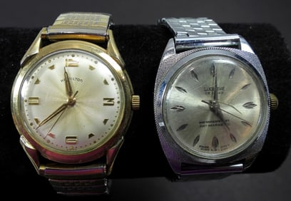 (2) VINTAGE WIND-UP MEN'S WATCHES