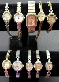 10 WOMENS GOLD/SILVER TONE WATCHES