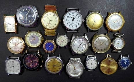 20 VARIETY WATCH FACES FOR PARTS/REPAIR