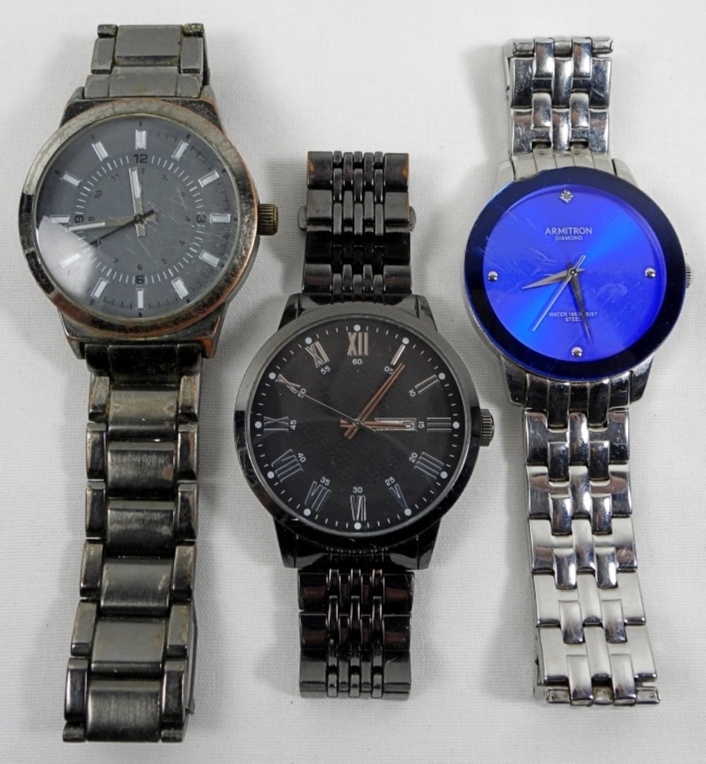 (3) MENS UNTESTED STATEMENT WATCH LOT (1 of 2)