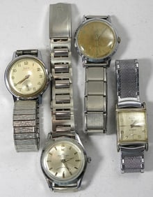 (4) VINTAGE MEN'S WATCHES (2) ELGIN