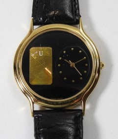 1g .999 GOLD BAR MOUNTED in WATCH