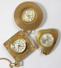 (3) UNIQUE LADIES PENDANT WATCHES