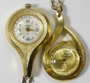 (2) TEAR DROP PENDANT WATCHES